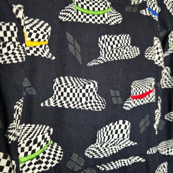 eShakti Custom Black Embroidered Hat Dress  Colorful All-over Fit & Flare - Picture 2 of 11